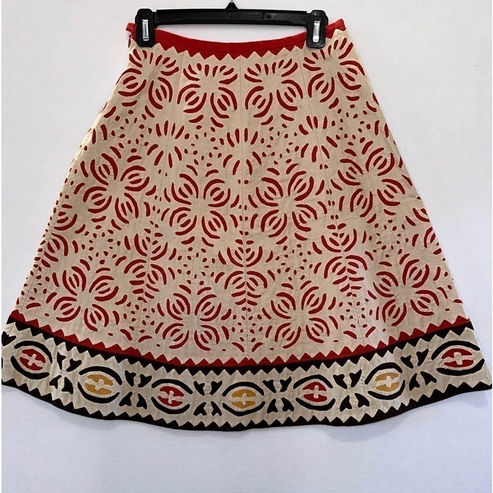 Lafayette 148 New York Laser Cut Full A-Line Skirt Vintage Look Size 2